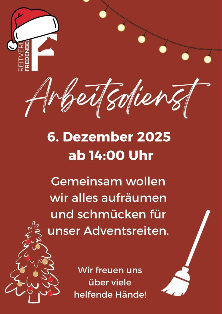 Arbeitsdienst Adventsreiten