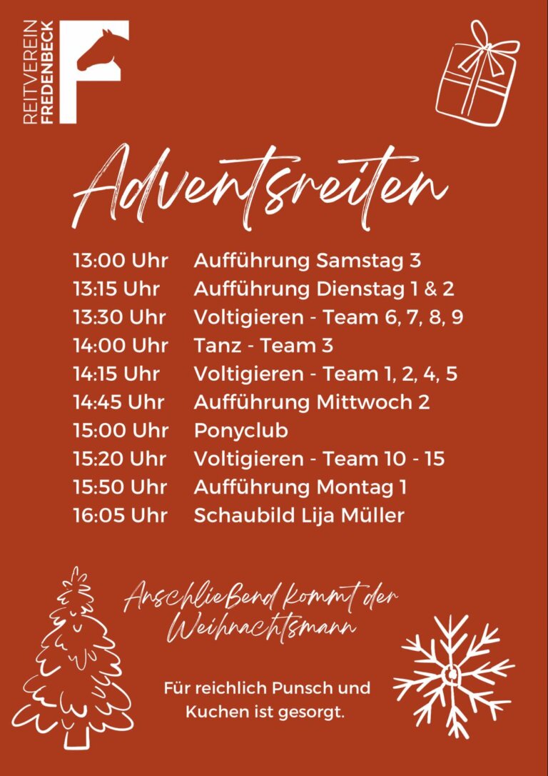 Programm Adventsreiten